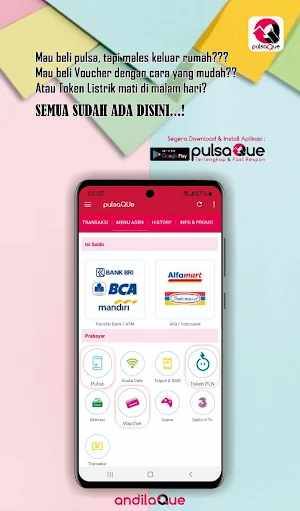 pulsaQue -ANDILA: App Pulsa Screenshot 3