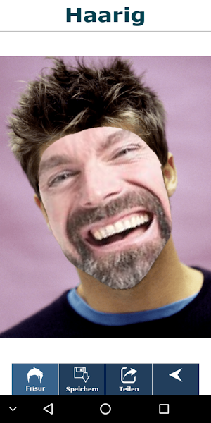 Frisuren Frisur mit Gesicht ausprobieren - Haarig Screenshot 0