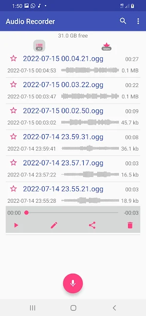 Audio Recording Screenshot 2
