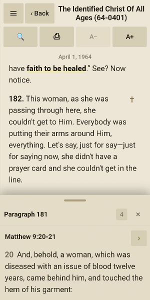 Message Search William Branham Screenshot 1