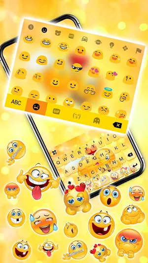 Love Emojis Gravity Keyboard Background Screenshot 1