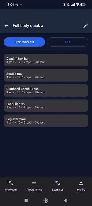 ExerLog Screenshot 3
