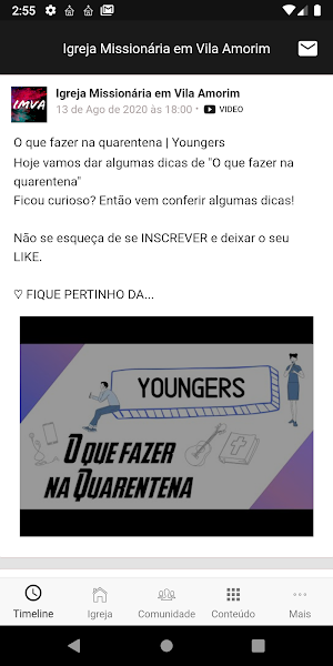 Igreja Missionária em Vila Amorim Screenshot 1