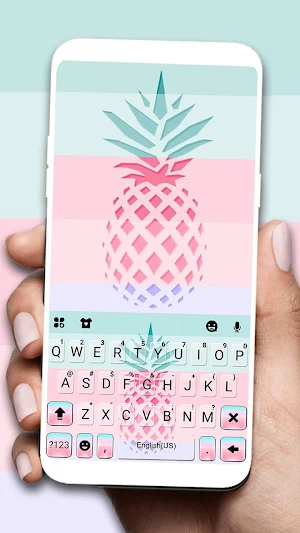 Pastel Pineapple Keyboard Theme Screenshot 0