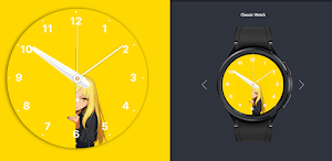 Anime Girl Yellow Wear OS Screenshot 1