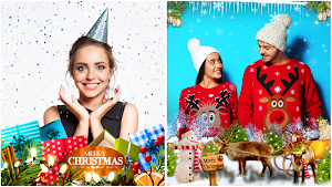 Merry Christmas Photo Frame : Greetings & Frames Screenshot 1