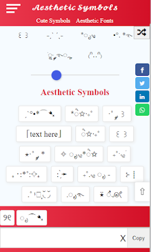 Aesthetic Symbols Screenshot 0