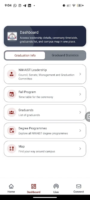 NMAIST GRADUATION Screenshot 1