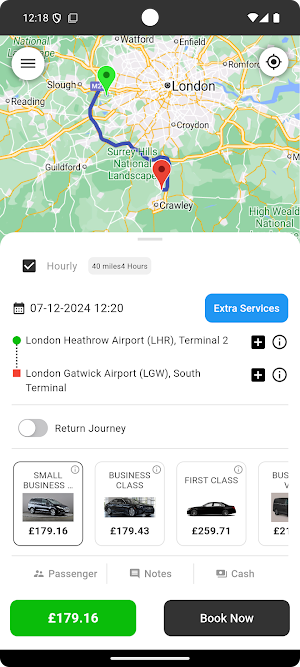 YRE Booking Screenshot 1