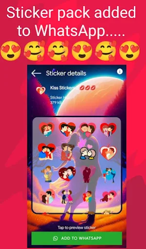 Romantic Couple Love Stickers Screenshot 2