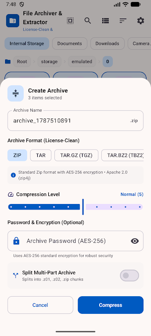 File Archiver & Extractor Screenshot 3