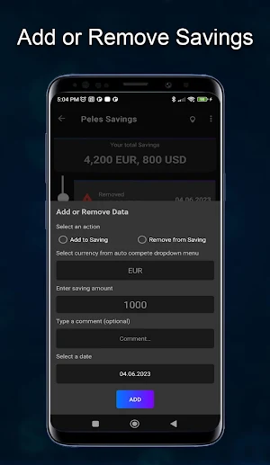 Peles Savings Screenshot 2