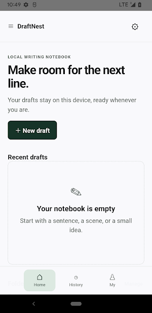 DraftNest Writing Notes Screenshot 0