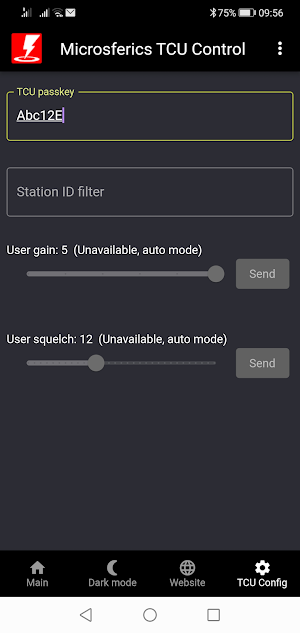 Microsferics TCU Control Screenshot 3