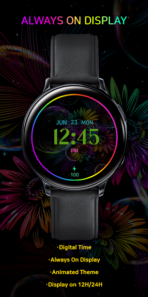 Rainbow Sunflower_Watchface Screenshot 3