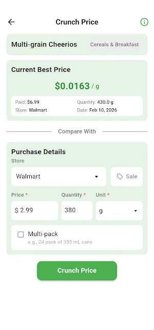 Price Cruncher - Price Compare Screenshot 1