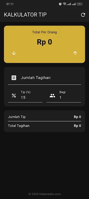 Kalkulator Tip Indonesia Screenshot 1
