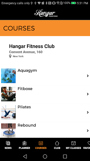 Hangar Fitness Center En Screenshot 2
