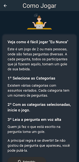 Eu Nunca eu Já - Jogo de Beber Screenshot 1