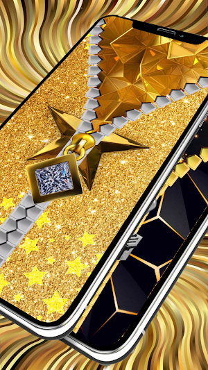 Gold Zipper Screen Lock Screenshot 2