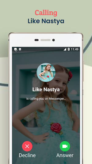 Like Nastya Fake Call Screenshot 2