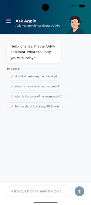 AANA App Screenshot 1