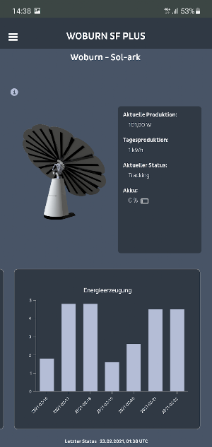 Smartflower Monitor Screenshot 2