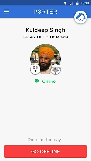 Porter Partners - Driver App Screenshot 0