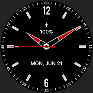 Black Analogue D Watch Face Screenshot 3