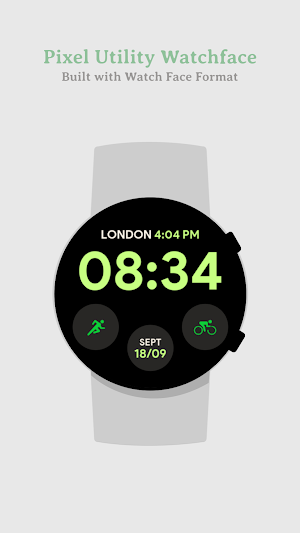 Pixel Utility Watch Face Screenshot 0