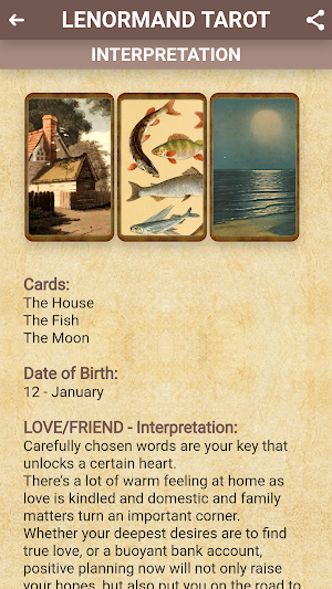 Free tarot - Lenormand cards reading & predictions Screenshot 0