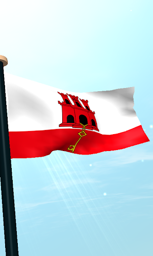 Gibraltar Flag 3D Wallpaper Screenshot 3