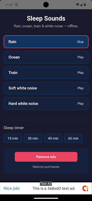 Sleep sound - White Noise Screenshot 1