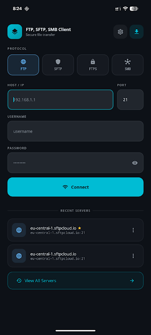 FTP SFTP SMB Client Screenshot 0
