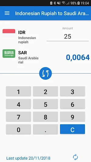 Indonesian rupiah Saudi riyal Screenshot 0