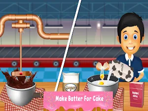 Birthday Chocolate Cake Factory: Bakery Chef Game Screenshot 2