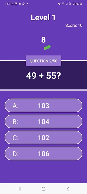 Math Quiz Game Screenshot 1