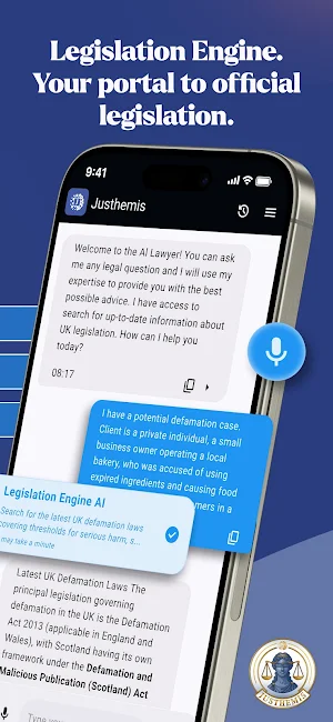 Justhemis - AI Legal Assistant Screenshot 1