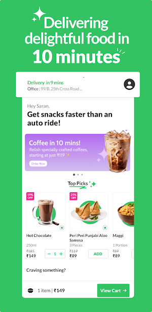 Swish: 10-Min Food Delivery Screenshot 1