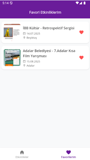 Ücretsiz Etkinlikler Platformu Screenshot 2