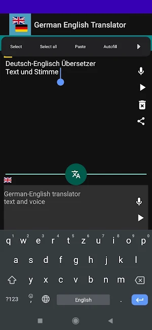 German English Translator Screenshot 2