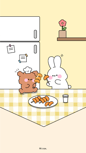 카카오톡 테마 - 바니 귤 탕후루 Screenshot 0