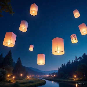 Flying Lantern Wallpapers Screenshot 0