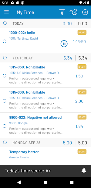 iTimekeep Screenshot 1