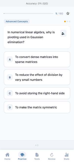 Numerical Methods Basics Quiz Screenshot 1