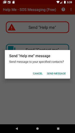 Help Me - SOS Messaging (Lite) Screenshot 1