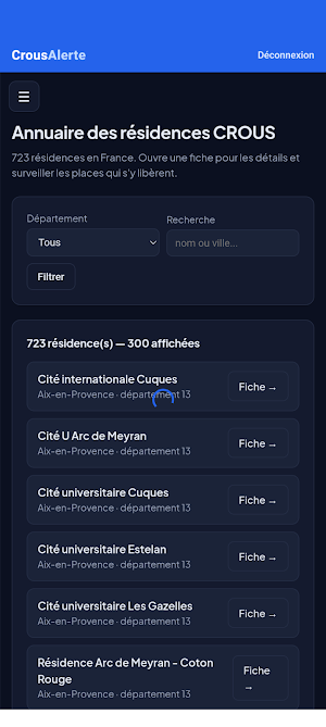 CrousAlerte Screenshot 3