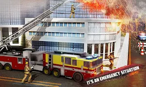🚒 Rescue Fire Truck Simulator: 911 City Rescue Screenshot 0