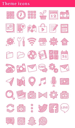 Pink Cosmos Theme +HOME Screenshot 3