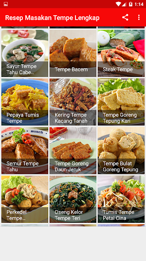 Resep Masakan Tempe Lengkap Screenshot 2